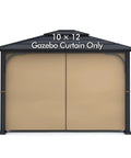 Durable Weatherproof Gazebo Privacy Curtain With Zipper Side Wall For 10x12 Outdoor Gazebo UV Protected And Water Repellent Khaki Panel