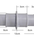 Pool Hose Connector Coupling Adapter 1-1/4 And 1-1/2 Inch, Two Pack, Lets You Link Vacuum Hose, Pool Cleaner, Or Filter Pump Hoses For Above Ground Pools, Mix And Match 1-1/4 And 1-1/2 Hoses To Extend Reach, gray plastic adapter with 12cm dimensions