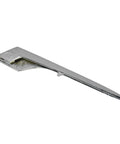 Right Front Bumper Upper Fog Light Chrome Trim Molding Strip For Tesla Model X 2016 Through 2021 close-up view of chrome trim