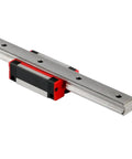 Built Tough 20MM Square Linear Guide Rail Kit With SFU Ball Screw And Solid Bearing Supports For Smooth CNC Builds and 3D Print Mods, side view.