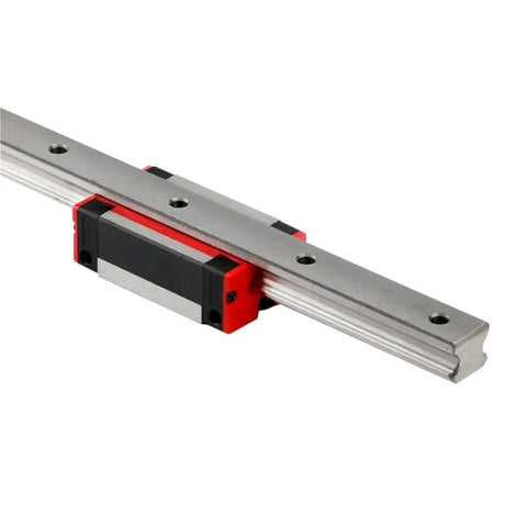 Built Tough 20MM Square Linear Guide Rail Kit With SFU Ball Screw And Solid Bearing Supports For Smooth CNC Builds and 3D Print Mods, side view.