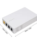Real Deal Heavy Duty Mini UPS With 6000mAh High Capacity Battery, compact white design for camera backup and WiFi stability.