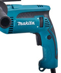 Five Eighth Inch Hammer Drill for Concrete and Wood, Heavy Duty Corded Hammer Drill Power Tool, close-up side view