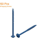Pocket Hole Screws Size 8 Two and a Half Inch Square Drive Self Tapping Wood Screws Blue Coated for Woodworking Projects DIY