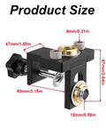 Heavy Duty Pocket Hole Jig Kit For Carpentry And Woodworking Joinery With Aluminum Drill Guide showing detailed product size dimensions.