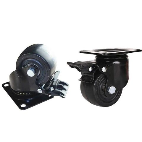Built Tough Heavy Duty Nylon Caster Wheels Set Of Four Rock Solid Silent Roll Swivel Casters With Smooth Glide Plate Mount for industrial workflows.