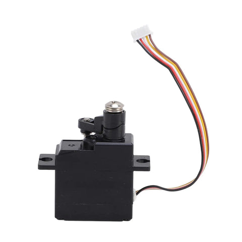 High Performance Five Wire RC Servo For One Eight Scale Remote Cars, compact motor with pre-attached plug for easy installation.