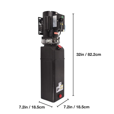 4 Gallon Hydraulic Power Unit Pump 220V 2HP 2850RPM For Vehicle Lift Single Acting Hydraulic Pump With 2950 PSI Durable Plastic Reservoir