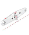Marine Grade Stainless Boat Hinge Strap Butt Hinge 316 A4 for hatch doors and cabinet parts with mirror-like finish, dimensions labeled