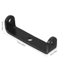 Heavy Duty U Shaped Shelf Brackets With Center Hole 2 Pack Steel Mounting Hardware for rock solid home and garage shelving black finish