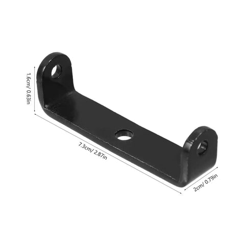 Heavy Duty U Shaped Shelf Brackets With Center Hole 2 Pack Steel Mounting Hardware for rock solid home and garage shelving black finish