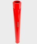 Red BLUEROCK Tools 2-inch diamond wet core drill bit with 1-1/4 inch threaded shank, side view.