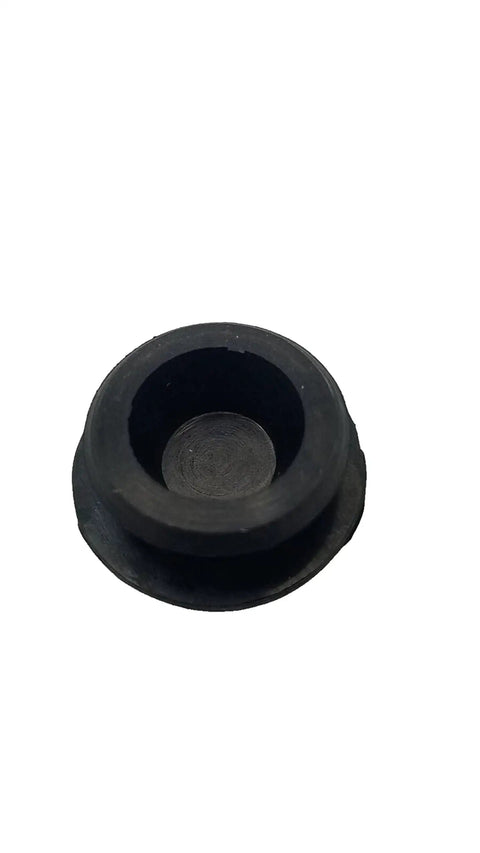 Close-up of a single rubber oil cap center plug from 2-Pack Rubber Oil Cap Center Plugs For Seven Eighths Inch Hole Fits Trailer Hub Caps 046-032-00