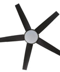 Refurbished Ceiling Light Fixture With LED High Efficiency Design, black 5-blade top view, easy install for living room or bedroom