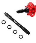 12mm To 9mm Front Wheel Hub Adapter For 100mm Thru Axle Quick Release Fits Mountain And Road Bikes Lightweight Anodized 7075 Aluminum Built Tough Front Hub Converter Black