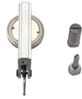 Top view of Small White Face Dial Test Indicator, 1.18 Inch, 0 To.030 Inch Range,.0005 Inch Graduation, with dual dovetail mounts shown.