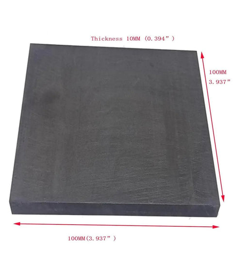 99.9 Percent Purity Graphite Ingot Block For EDM Milling Surface 100MM By 100MM By 10MM Black Graphite Plate With Precision 0 To 0.05MM Tolerance
