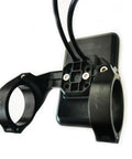 Back view of Ebike LCD Display Meter YL81F 36V 48V Waterproof 5 Pin Connector Speedometer showing handlebar mounts.