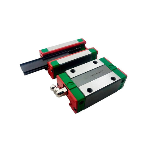High Precision Linear Guide Rail Kit Including Egh And Egw Blocks For Super Smooth Cnc Motion With Low Friction Easy Install And Minimal Maintenance For Your DIY Projects, close-up of EGH EGW blocks on rail