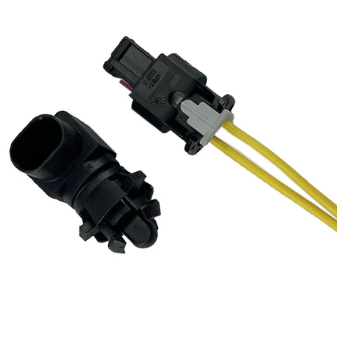 Straight Shot Ambient Air Temperature Sensor With Pigtail Wire Harness Direct Replacement For Cadillac Buick Gmc Trucks detailing connectors and wires.