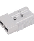 Heavy Duty 350 Amp 600 Volt Forklift Battery Connector And Jumper Plug For Towing Winch And Electric Charging with gray molded plastic.