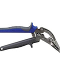Hand Seamer With 3-Inch Jaw Offset Metal Seamer For Bending 22 Gauge Steel And 24 Gauge Stainless, blue contoured grips.