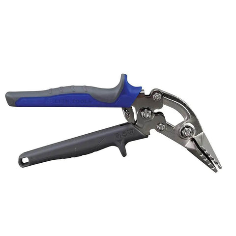 Hand Seamer With 3-Inch Jaw Offset Metal Seamer For Bending 22 Gauge Steel And 24 Gauge Stainless, blue contoured grips.