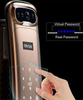 No Sweat Keyless Entry Rig Featuring 3D Biometric Scanner showing keypad with user inputting code for security access.