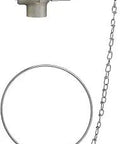 Self Closing Transfer Valve With Rough Chrome Finish, Built To Last, Tough As Nails, 1 In NPT Connectors, Includes 18 In Chain And Pull Ring