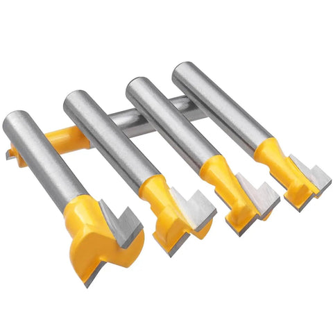 Five Piece T Slot Router Bit Set With 1/4 Inch Shank Keyhole Track Cutters For 5/16 3/8 7/16 1/2 And 5/8 Inch Slots Pro Grade C3