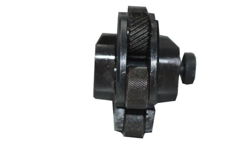 Side view of Six Head Knurling Tool Holder For Lathe With Rotating Knurling Head 3/8 X 7/8 X 5-1/2 Inches Three Knurl Finishes