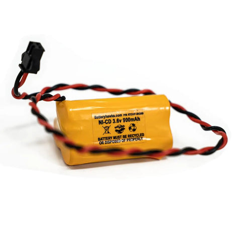 Yellow 5 Pack 3.6V NiCad Battery Replacement For Emergency Exit Lights 900mAh Direct Fit Go To Backup Power