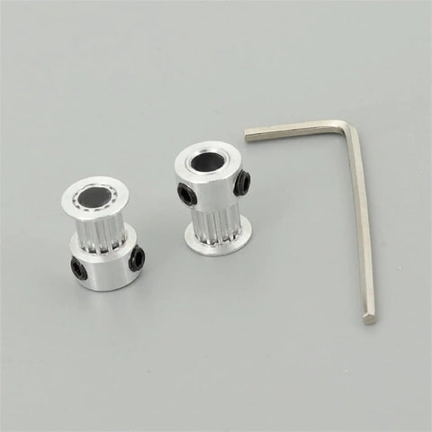 3D Printer Timing Belt Kit With 12-Tooth Timing Pulley And Synchronous Gear, aluminum alloy pulleys and hex key included