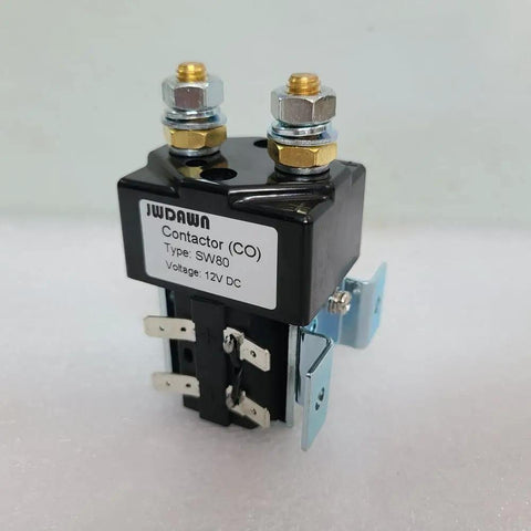 JwDawn Sw80 Dc Solenoid Relay Contactor Switch For Electric Vehicles And Forklifts, 12V DC, heavy duty m8 terminals.