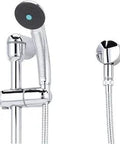 Chrome Hand Shower Slide Bar Kit 2.5 GPM Single Function Upgrade For A Slick Lightweight And Stylish Shower Setup with fixed mount