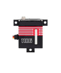 OCS D1102 Digital Micro Servo Featuring Coreless Motor Wing Setup 11kg Cm Torque showing front view with red stripes and connector.