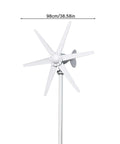 Front view of High Efficiency 800W Wind Turbine Kit With Six Blade Rotor For Home Farm RV And Marine Use 12V 24V System