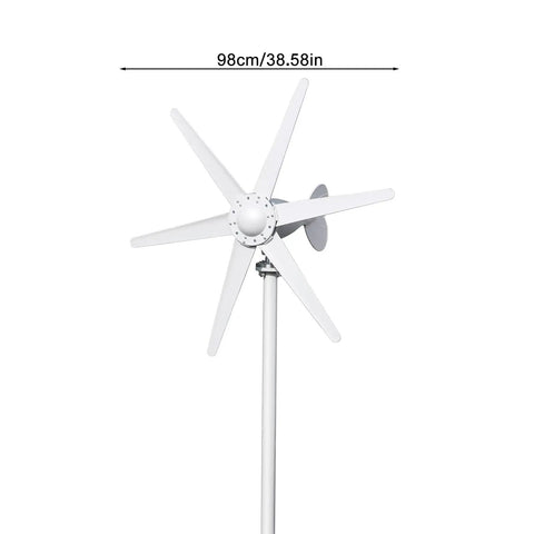 800W Wind Turbine Generator Kit 12V 24V With 6 Blade Turbine And MPPT Controller Low Start Wind Speed Off Grid Power Up Renewable Energy System