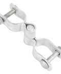 Heavy Duty Steel Gate Hinge For Chain Link Fence One And Three Eighths Inch Round Post Hinge With Bolt Fixing Gate Clamp Durable Silver Hardware