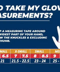 Measurement guide with hand image for Dope Style Fencing Glove with Padded Amara Leather and Real Leather, glove size chart in cm.