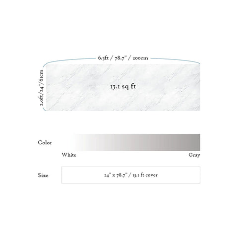 Marble Look Contact Paper Easy Peel And Stick White Wallpaper 24 Inch By 78 Inch 2 Pack size and color details shown