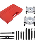 Heavy Duty 12 Pc Bearing Puller Set For Auto Inner Ring Removal 30 To 75Mm Fits Cars Essential Mechanic Tool For Garage Use with red case