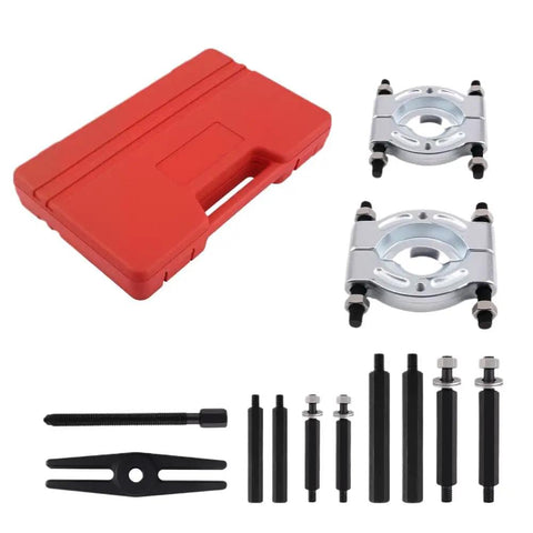 Heavy Duty 12 Pc Bearing Puller Set For Auto Inner Ring Removal 30 To 75Mm Fits Cars Essential Mechanic Tool For Garage Use with red case