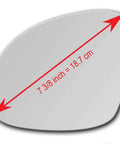 Flat Driver Side Mirror Glass Replacement With Full Size Adhesive For 2009 Through 2017 Volkswagen Tiguan Left LH View