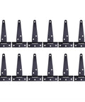 Heavy Duty 4 Inch T Hinges Set For Cabinets Sheds And Barn Doors Quiet Hydraulic Soft Close Rust Resistant Iron Hardware 12 Piece Kit