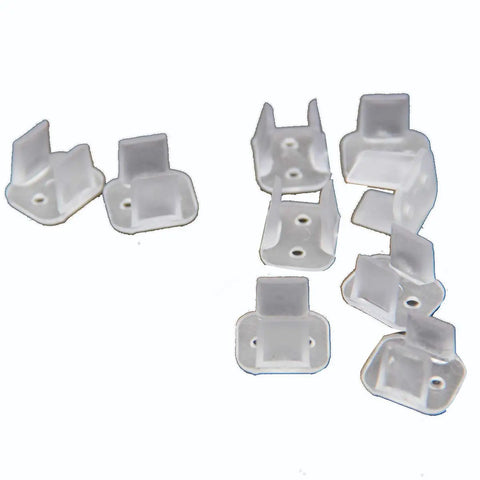 Must Have LED Neon Mounting Clips Pack 200 Durable PVC Fixing Clips For 6mm Neon Flex Strips Clear Transparent Reusable