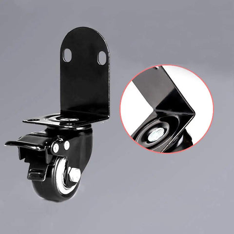 Ridiculously Smooth Swivel Caster Wheels 4 Pack With Heavy Duty L Shaped Brackets 360 Spin Silent Black Pvc Furniture Castors Rock Solid Reliable Daily Driver