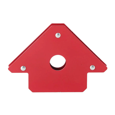 4-Piece Welding Magnets Set With 25Lb Hands-Free Hold heavy-duty magnetic holder, red steel body, for 90 degree alignment