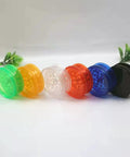 Six Pack Transparent Portable Herb Grinder Set With Storage Compartments Two Point Three Inch Plastic Spice Grinder