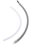 Legit Durable Replacement Milk Tube For Coffee Machines Compatible With We8 E6 D6 Z8 Z6 Models Featuring Stainless Steel Inner Core And Light Blocking PC Exterior Upgrade Your Daily Grind - stainless steel and translucent milk tube.